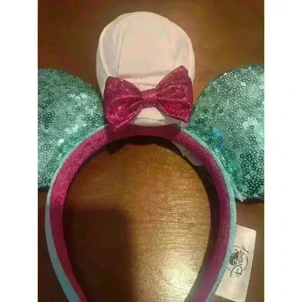 NWT Disney‎ 2020 DCA Food & Wine Festival Chef Hat Aqua Minnie Ears Headband